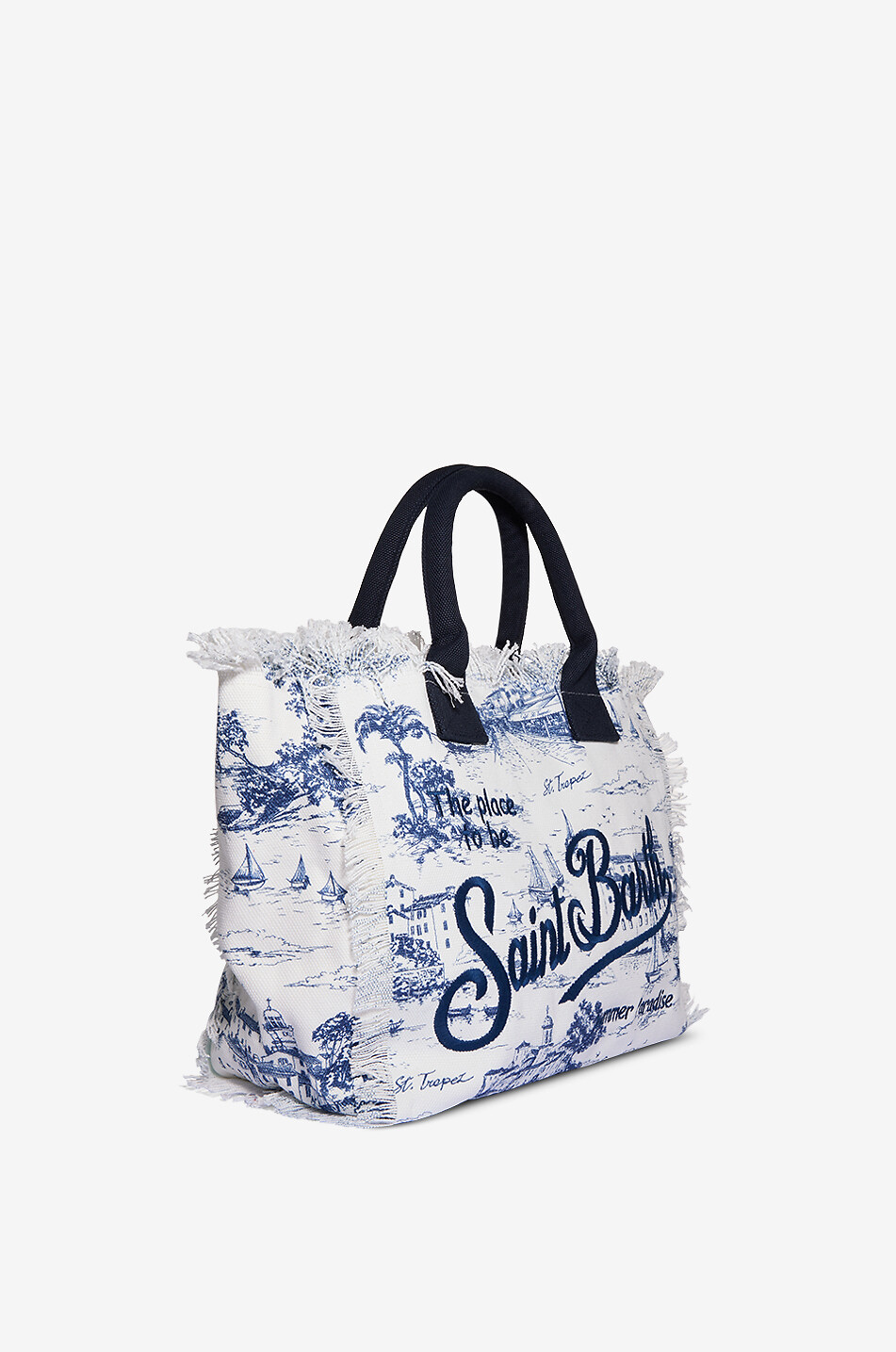 MC2 SAINT BARTH Vanity cotton tote bag Women BLUE 2