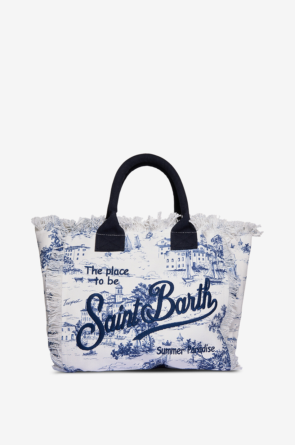 MC2 SAINT BARTH Vanity cotton tote bag Women BLUE 3