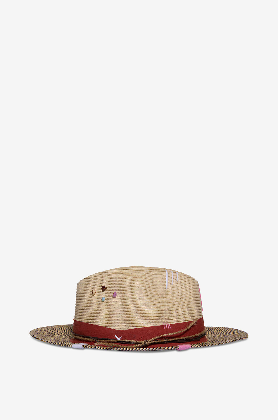 THE HAT GANG Chapeau en papier Bicolor Femme BEIGE 2
