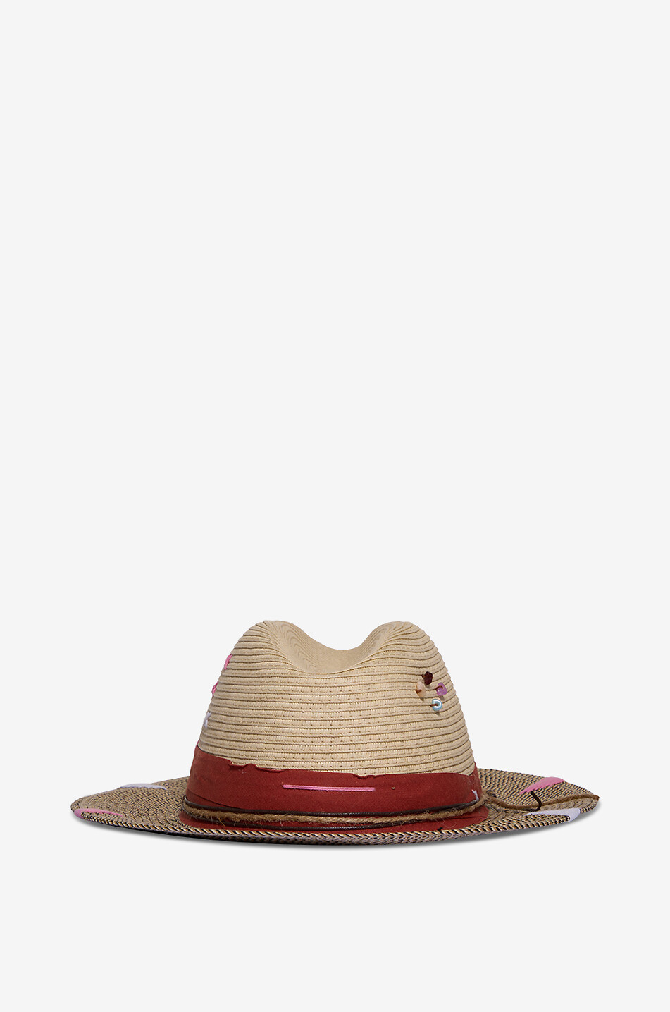 THE HAT GANG Chapeau en papier Bicolor Femme BEIGE 3