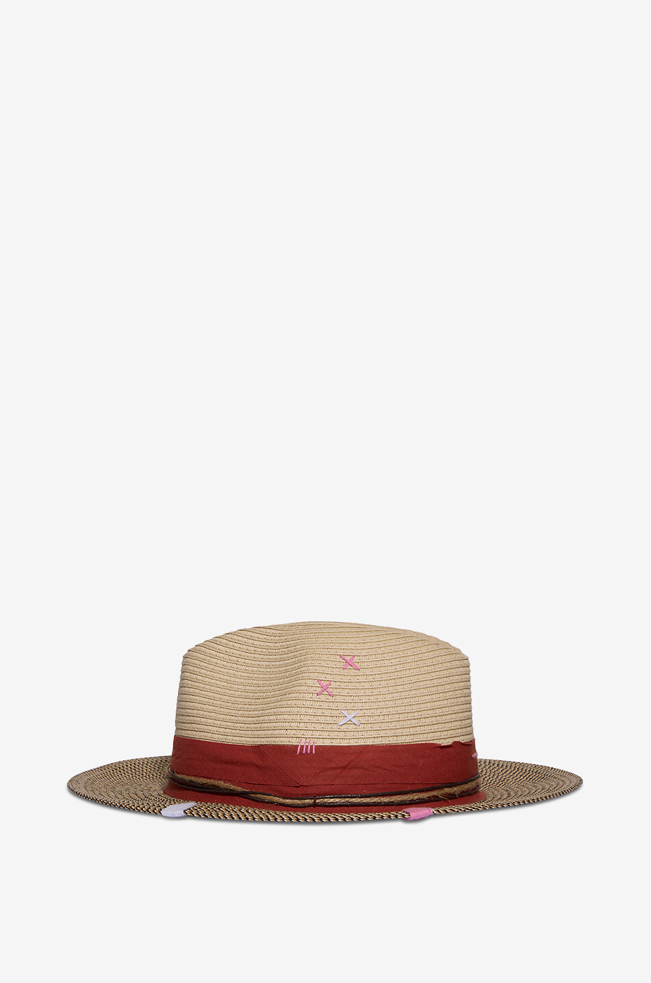 THE HAT GANG Chapeau en papier Bicolor Femme BEIGE 4