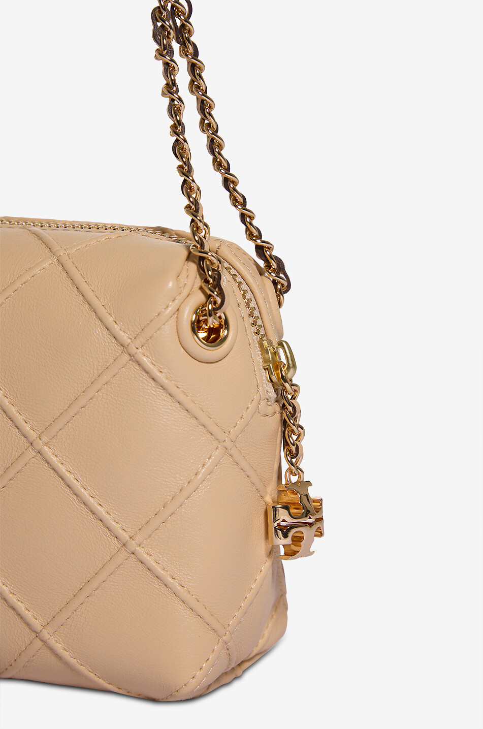 TORY BURCH Sac porté épaule en cuir nappa Fleming Soft Femme BLANC CASSE 5