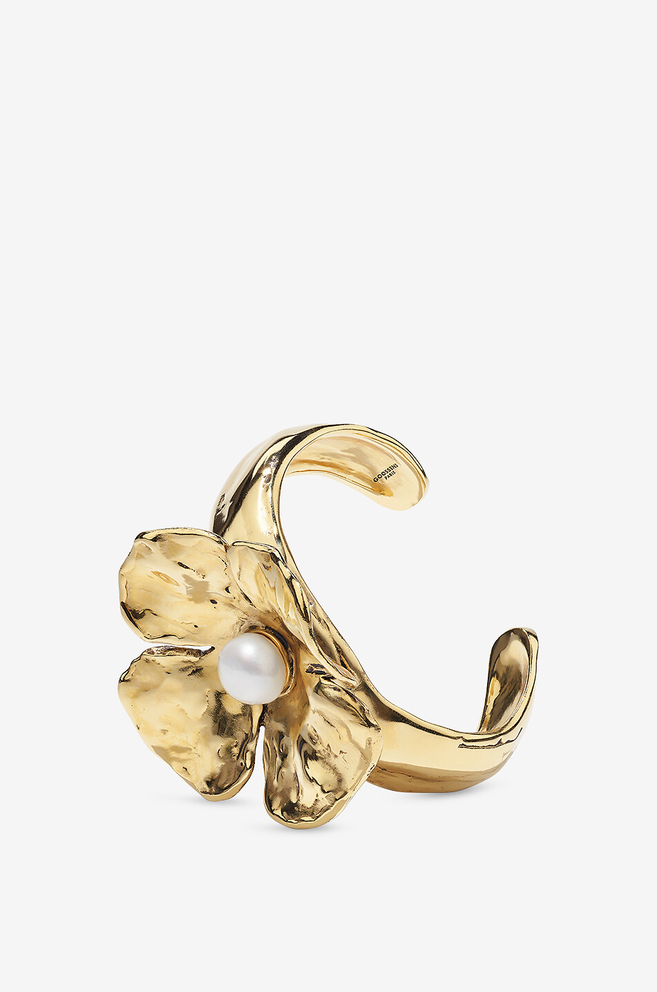 GOOSSENS PARIS Goldener Armreif mit Perle Flora Damen GOLDEN 2