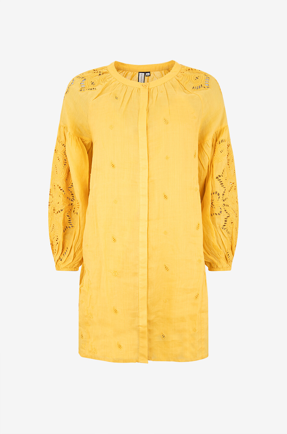 Lira openwork embroidered mini dress