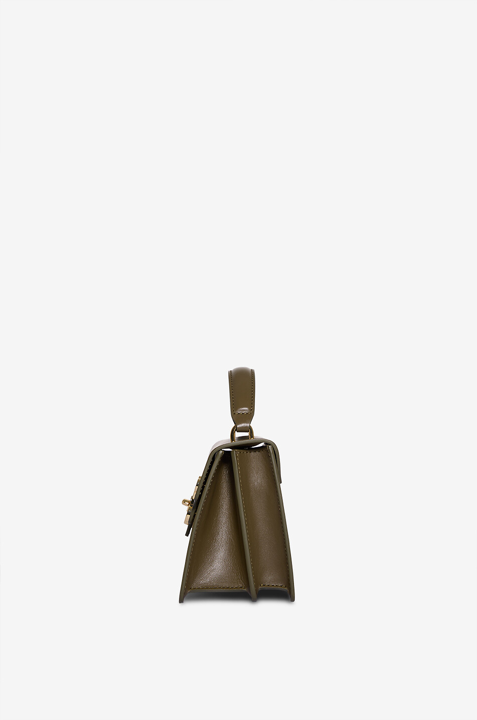 DE MARQUET Signature Baby monogrammed leather handbag Women KHAKI 4