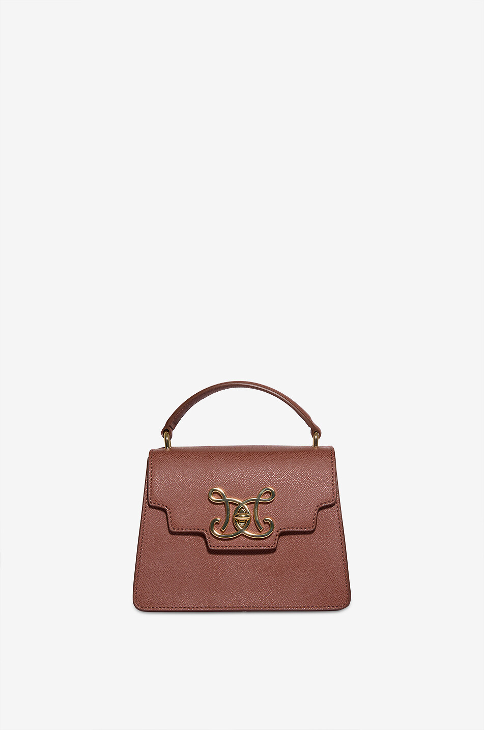 DE MARQUET Signature Baby monogrammed leather handbag Women BROWN 1