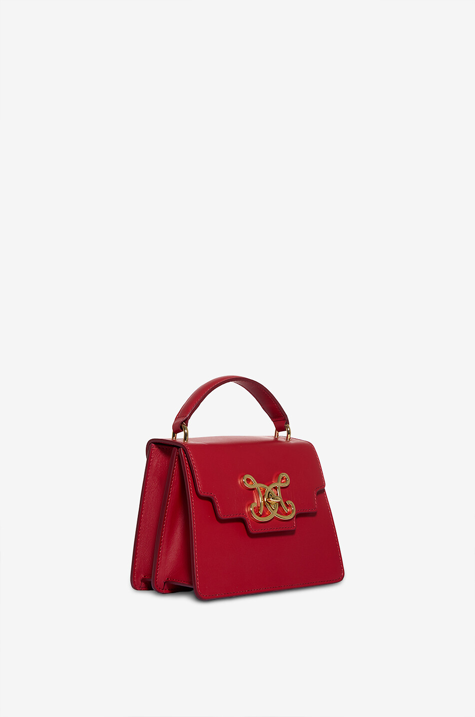 DE MARQUET Sac à main en cuir à monogramme Signature Baby Femme ROUGE 2