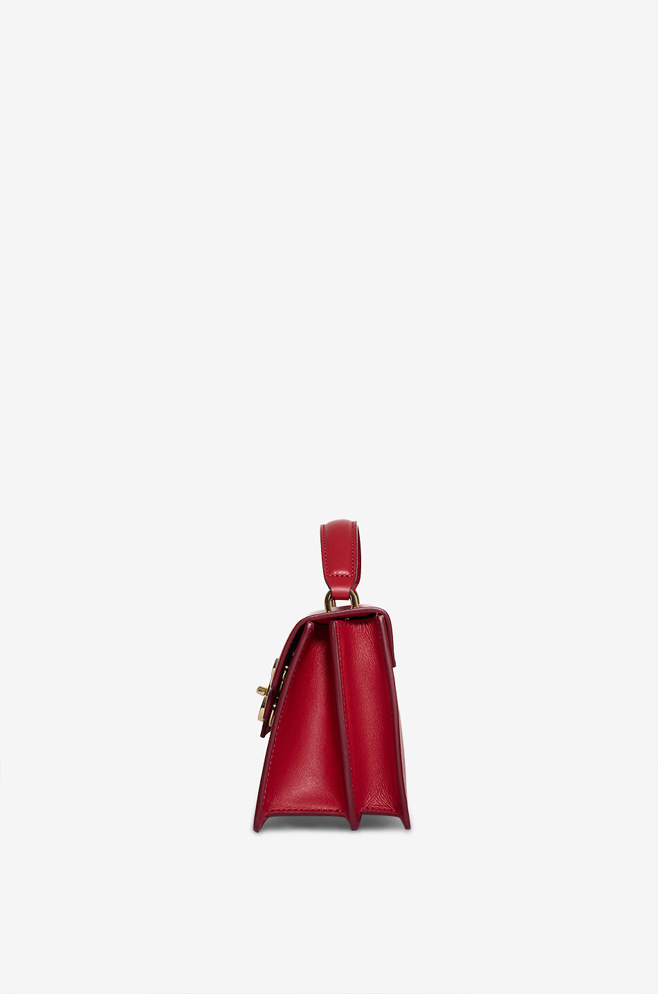 DE MARQUET Sac à main en cuir à monogramme Signature Baby Femme ROUGE 4
