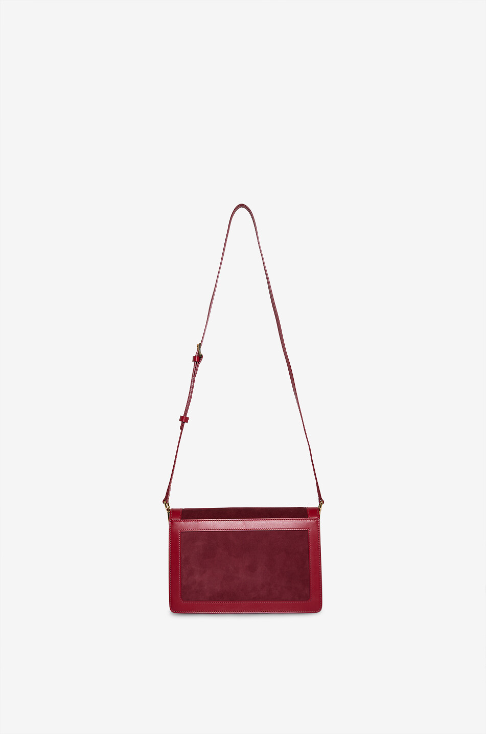 DE MARQUET Umhängetasche aus Wild- und Glattleder Outline Velour Damen ROT 3