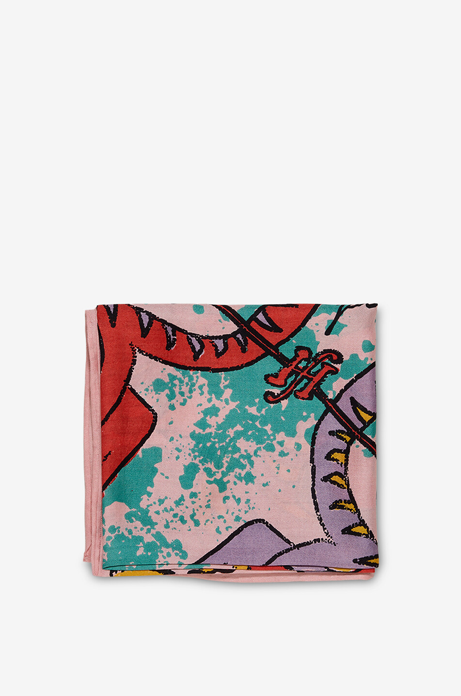 FRIENDLY HUNTING Midicube Lucky silk square scarf Women RED 2