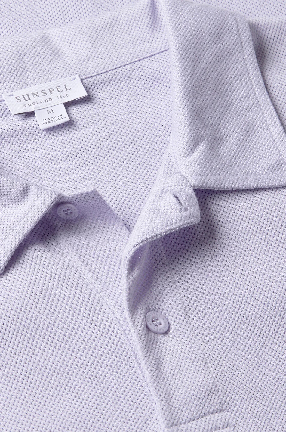 SUNSPEL Riviera Supima cotton piqué slim fit polo shirt Men LIGHT PURPLE 2