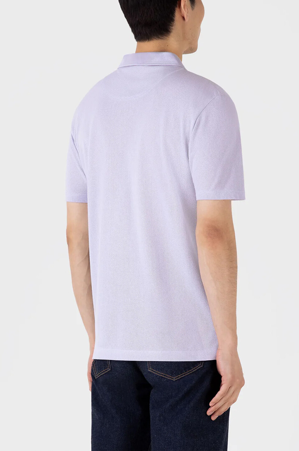 SUNSPEL Riviera Supima cotton piqué slim fit polo shirt Men LIGHT PURPLE 4