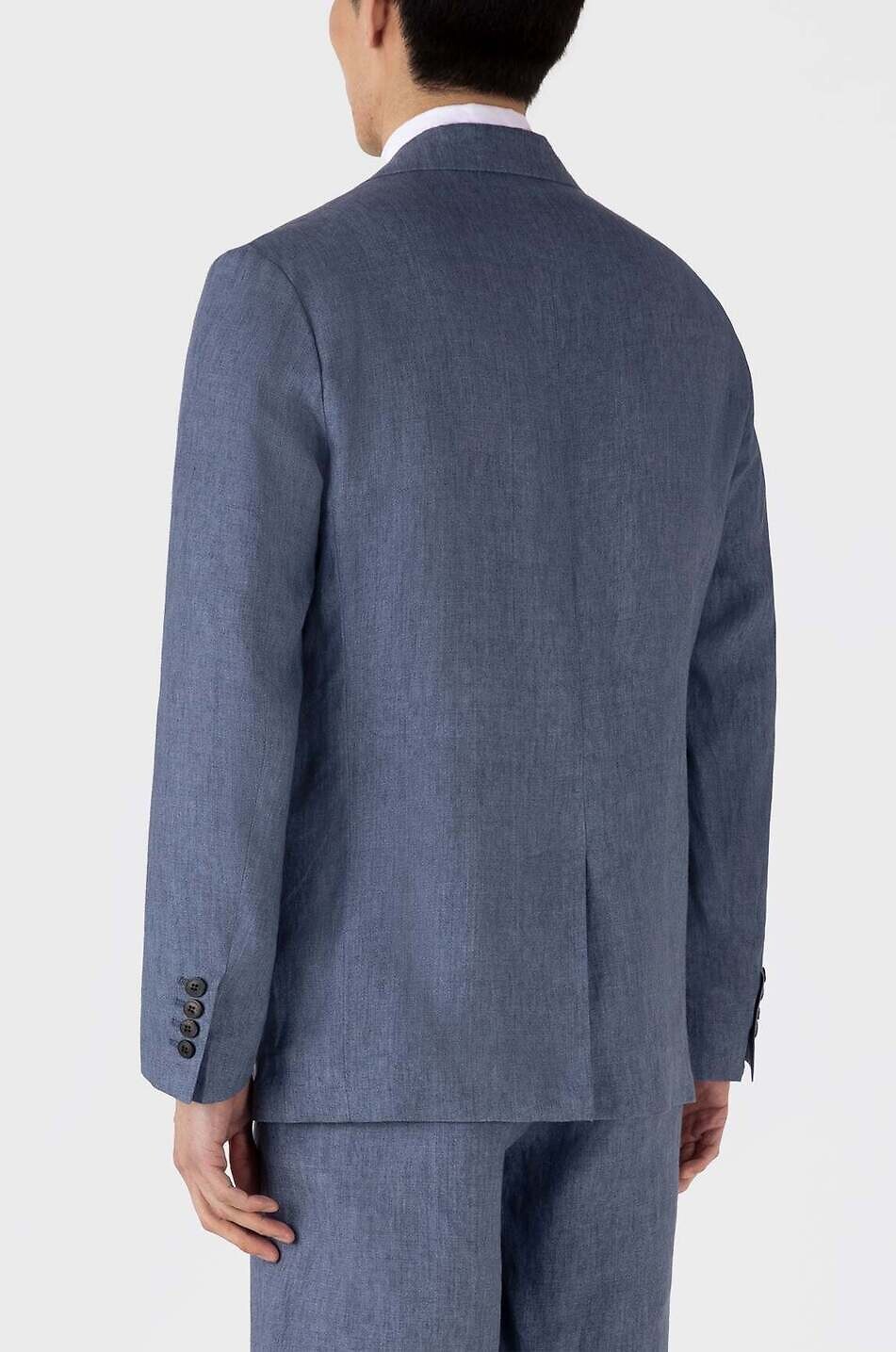 SUNSPEL Single-breasted linen blazer Men BLUE 4