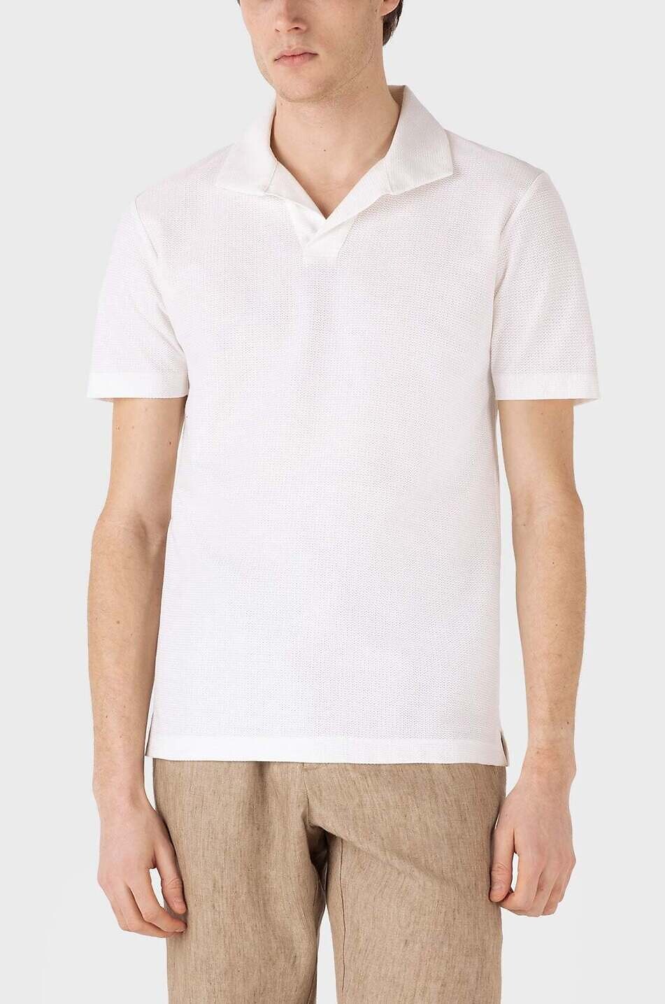 SUNSPEL Kurzärmeliges Polohemd aus Baumwolle Herren WEISS 3