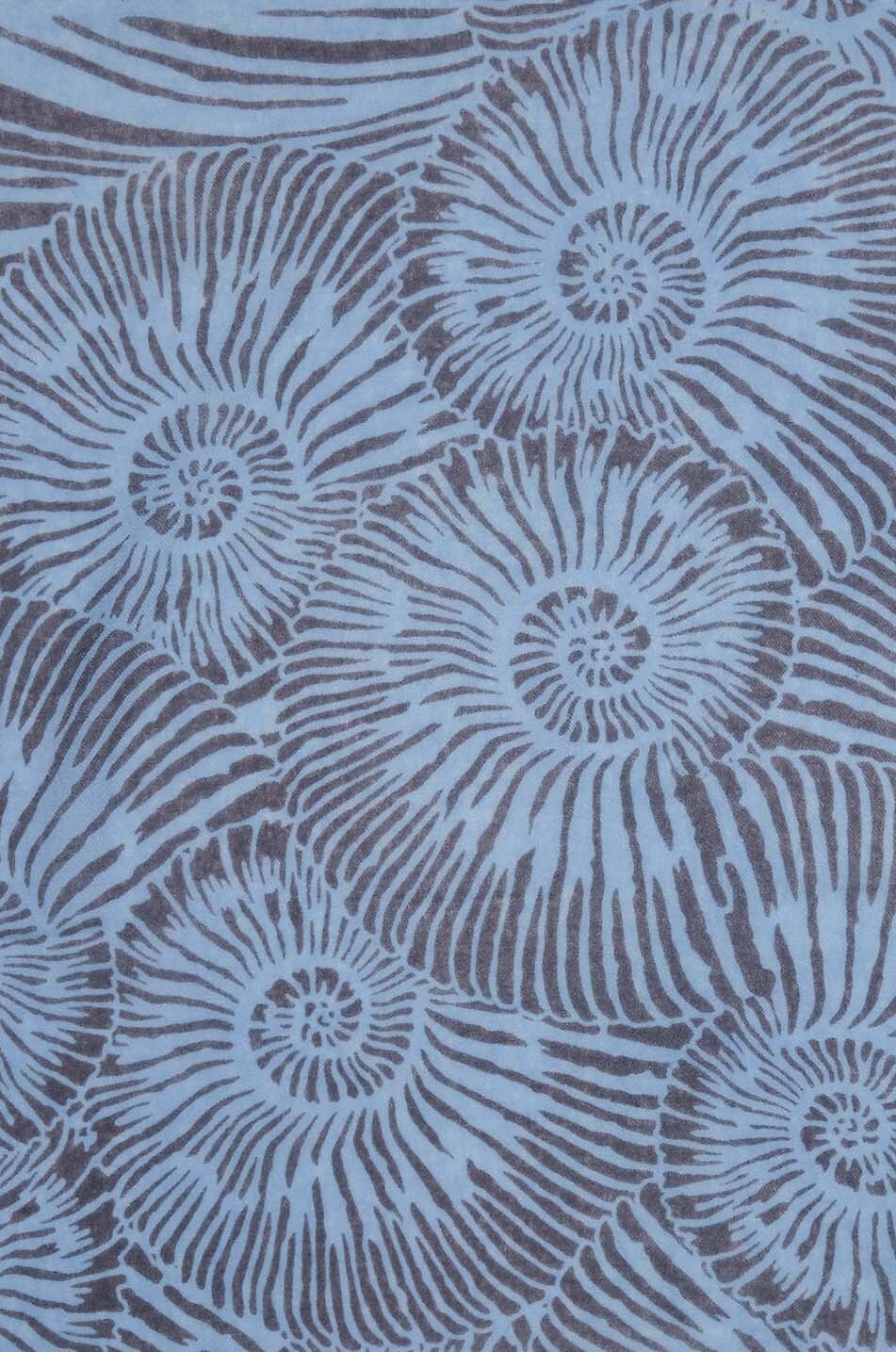 FRIENDLY HUNTING Midicube Escargot cashmere square scarf Women BLUE 3