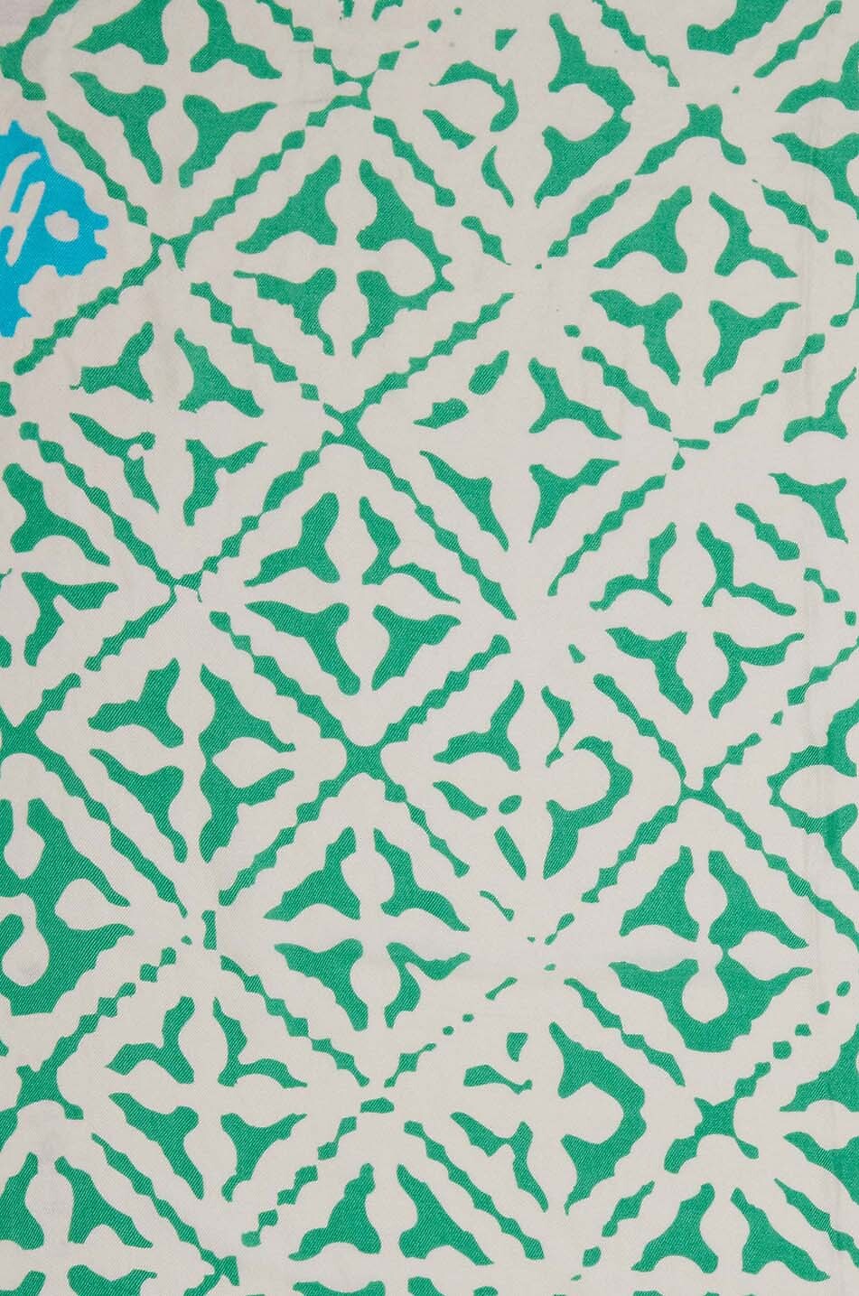 FRIENDLY HUNTING Midicube Eyes of Marrakesh Silk square scarf Women GREEN 3