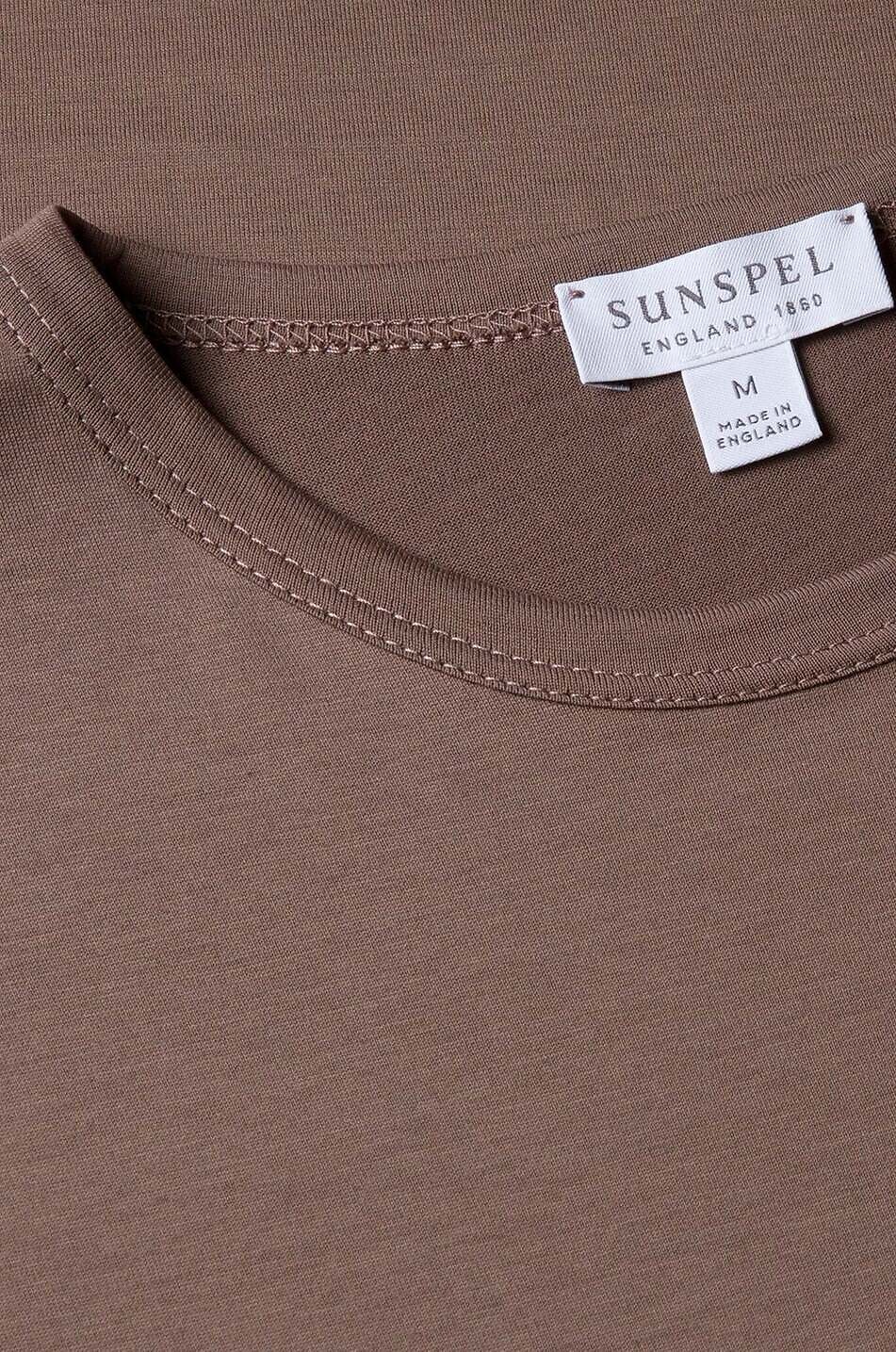 SUNSPEL Kurzarm-Rundhals-T-Shirt Classic Herren BRAUN 2