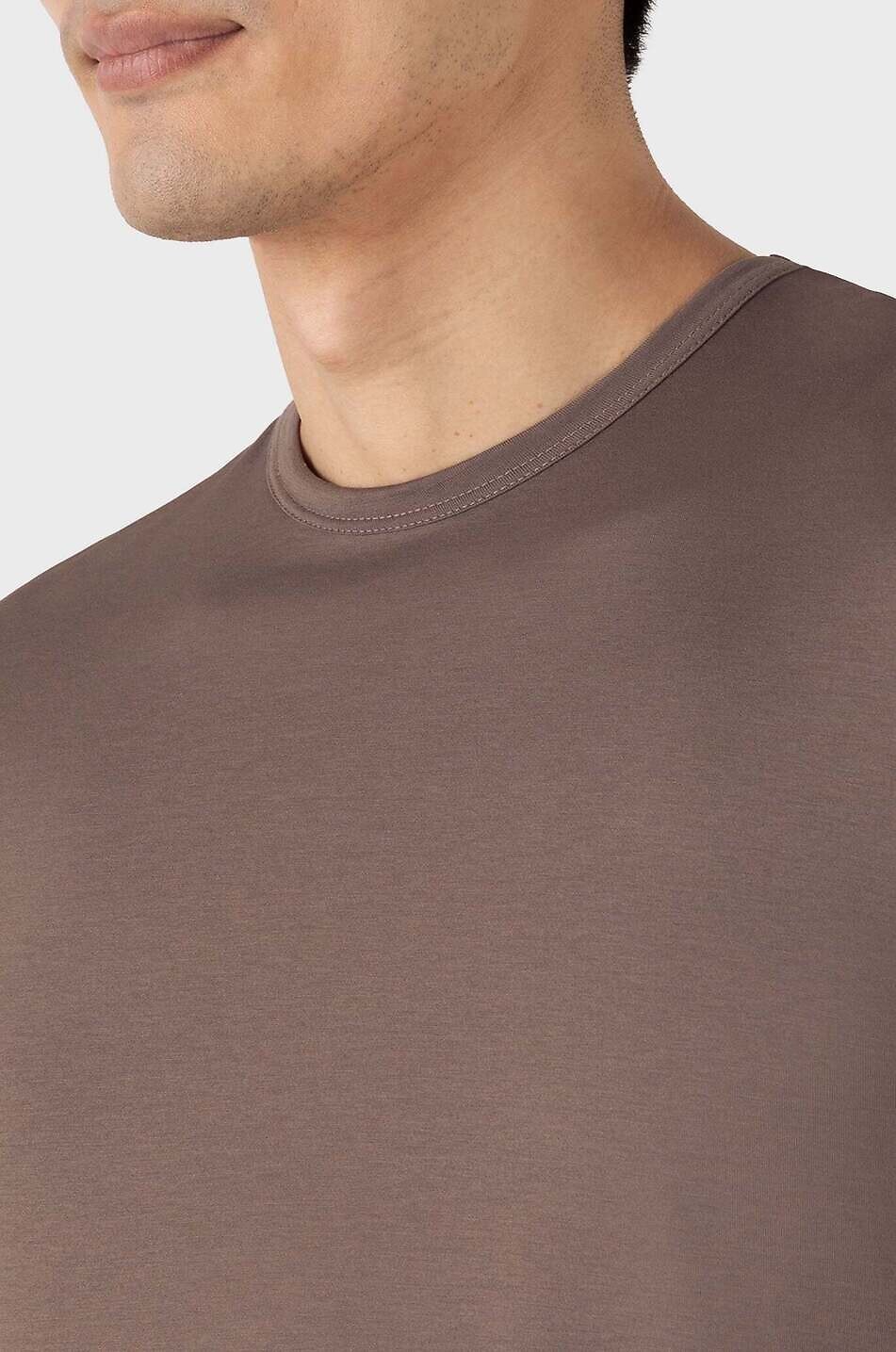SUNSPEL Kurzarm-Rundhals-T-Shirt Classic Herren BRAUN 5