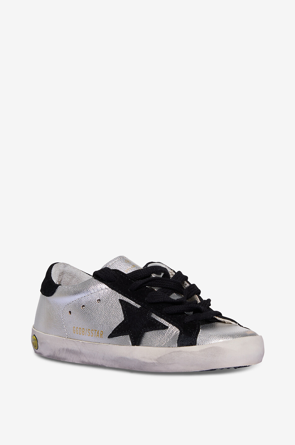 Super-Star boys' metallic leather low-top sneakers