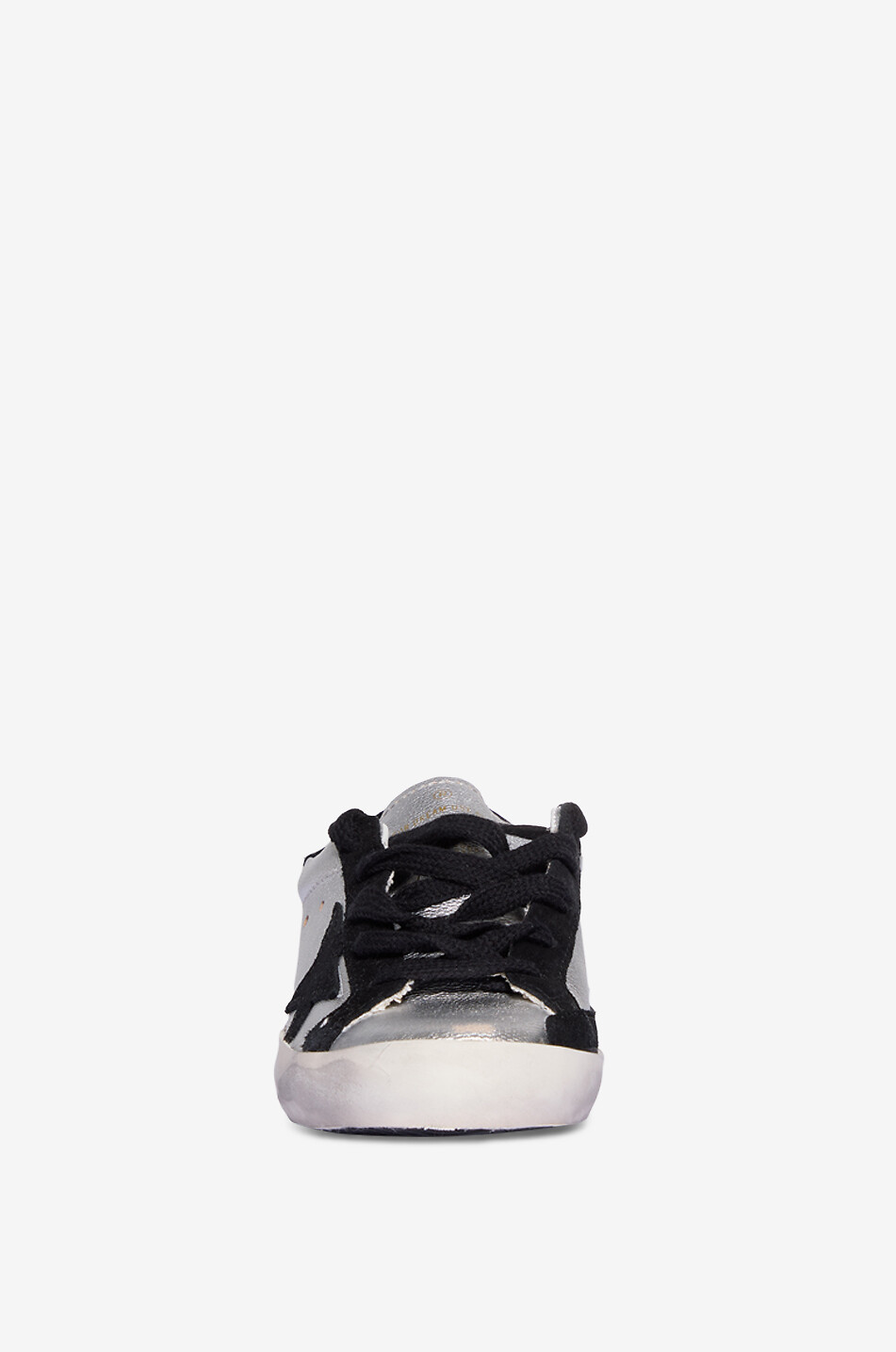 Super-Star boys' metallic leather low-top sneakers