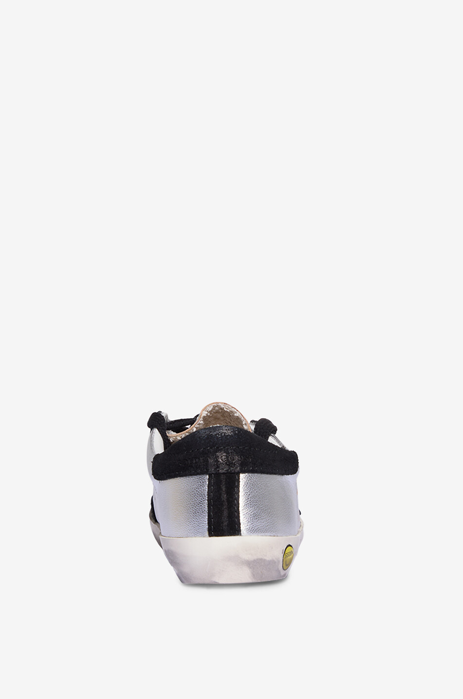 Super-Star boys' metallic leather low-top sneakers