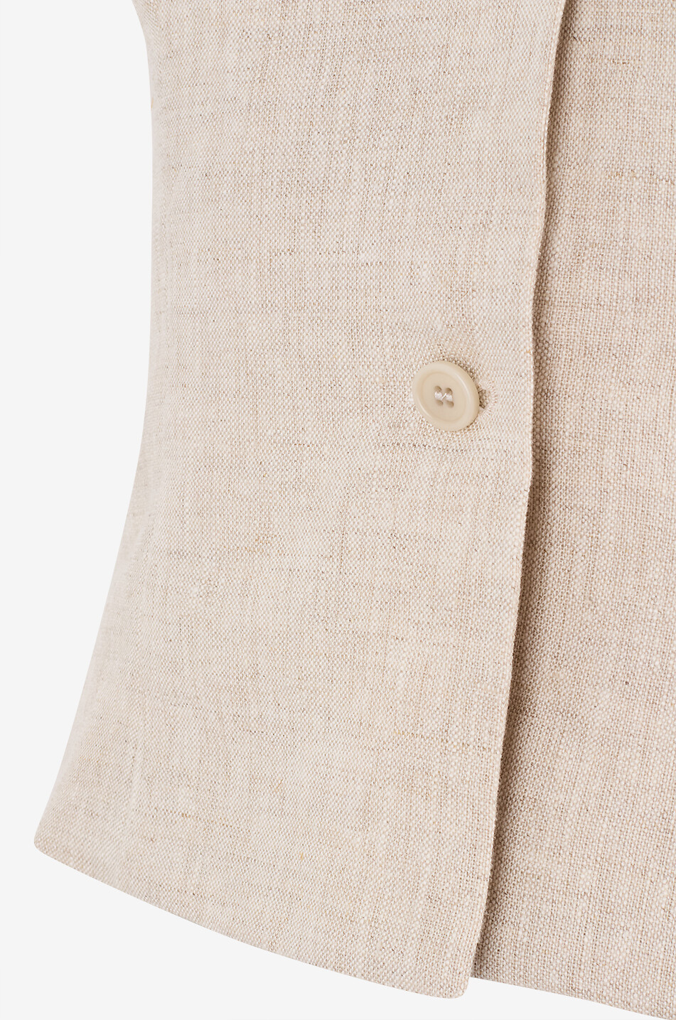 REFORMATION Anita Oatmeal cropped linen vest Women BEIGE 9