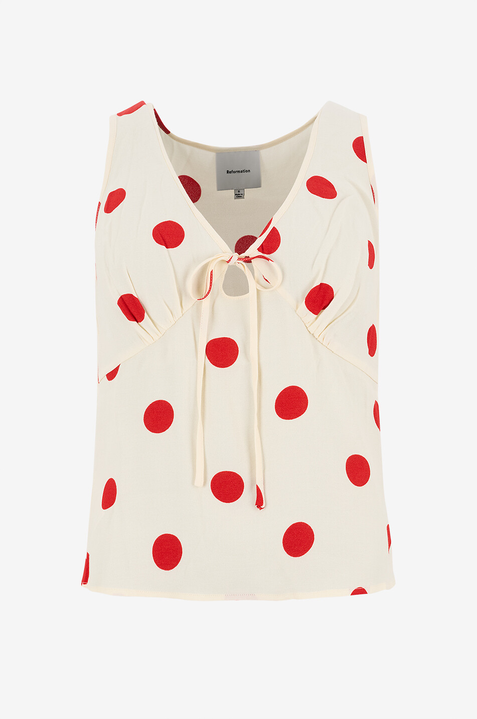 REFORMATION Top sans manches en crêpe Miri Carmona Dots Femme MULTICOLORE 1