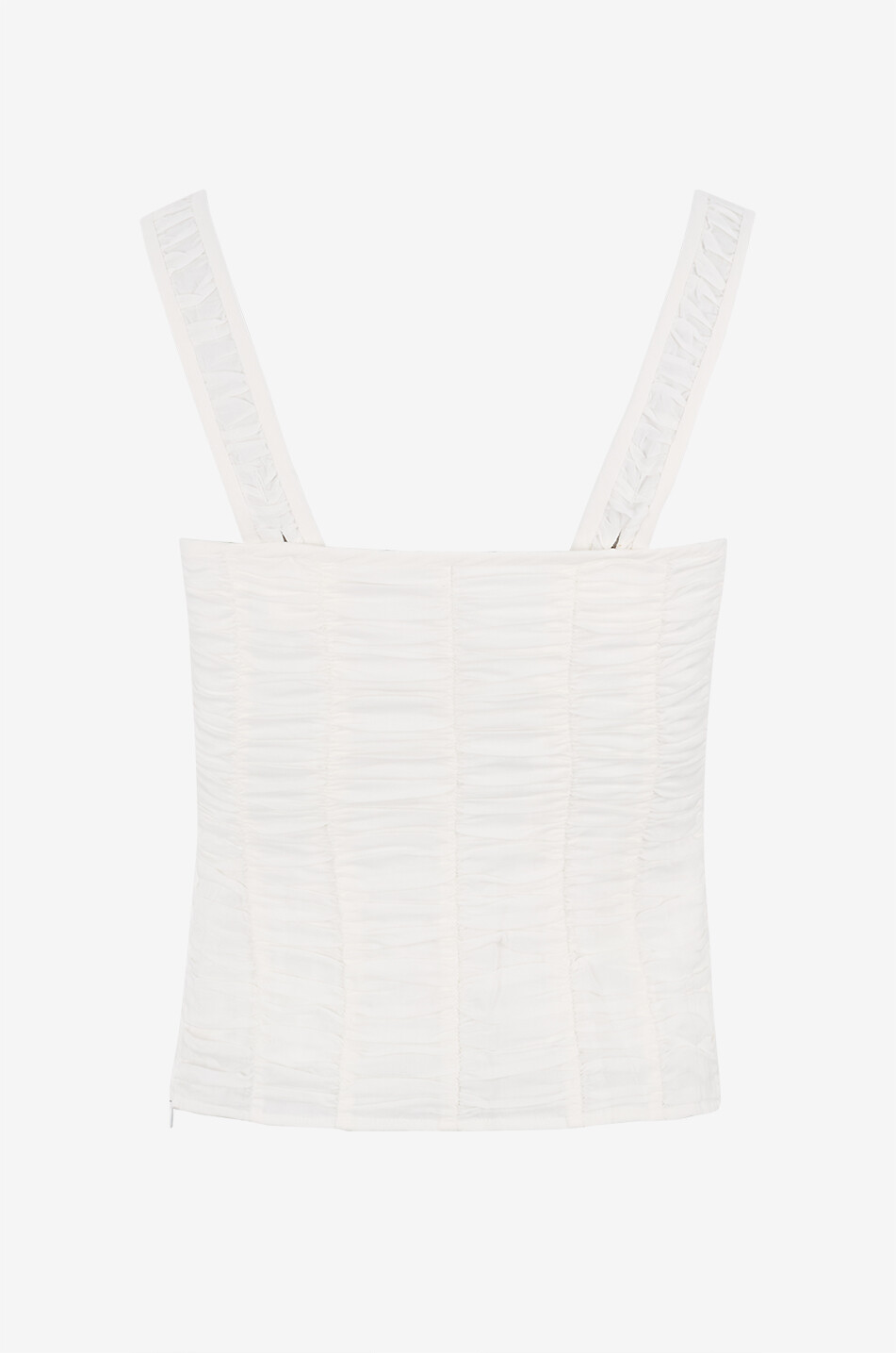 REFORMATION Gerafftes ärmelloses Voile-Top Archer White Damen WEISS 2