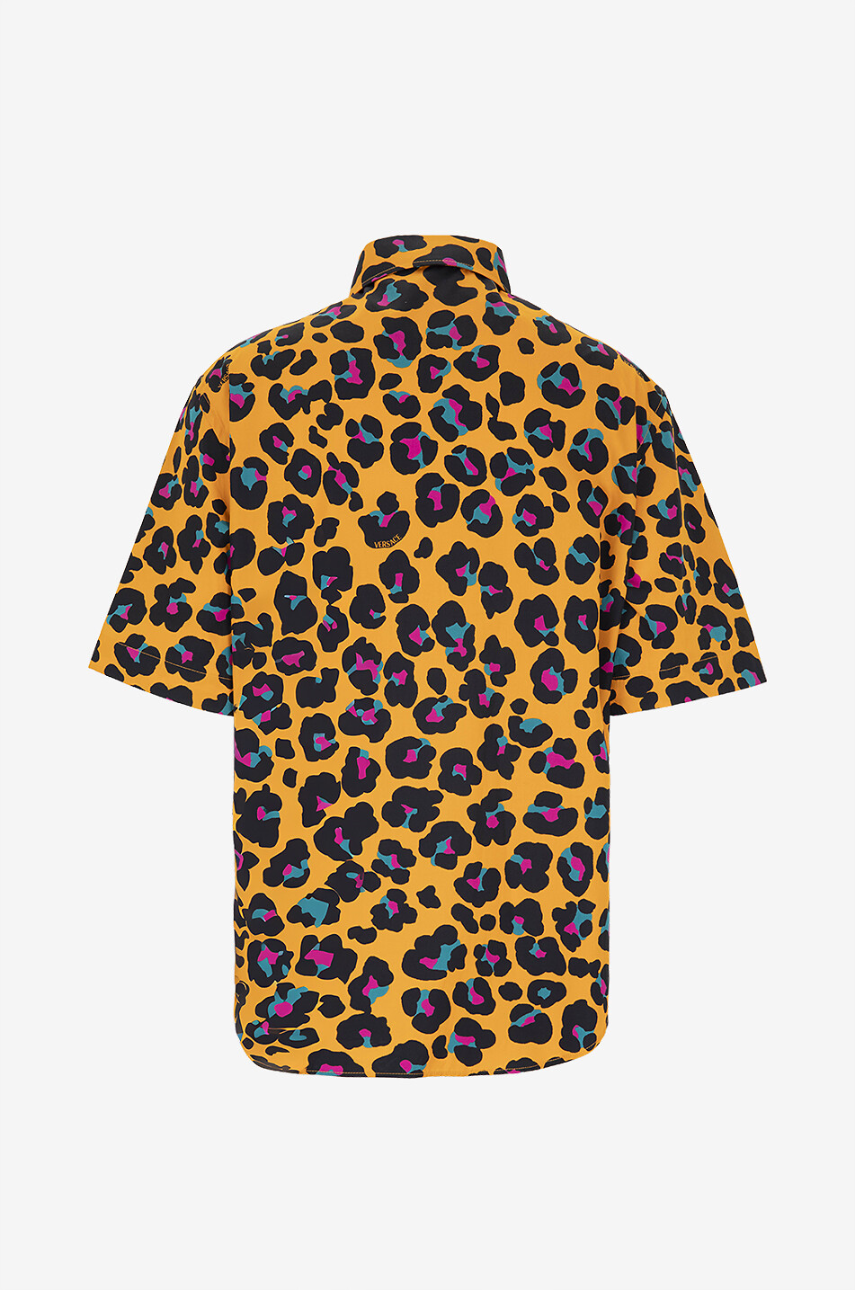 VERSACE Kurzärmeliges Hemd aus Baumwolle Daisy Leopard Herren BUNT 2