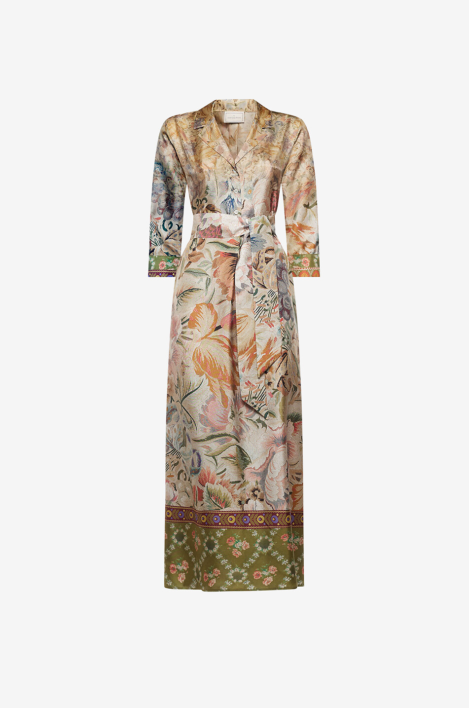 PIERRE LOUIS MASCIA Aloe Arazzo long silk shirt dress Women MULTI COLOURED 1