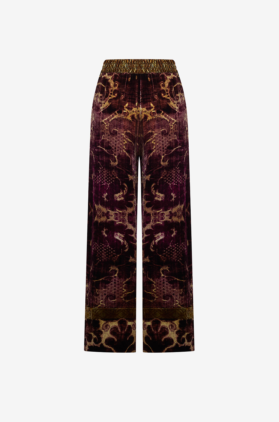 PIERRE LOUIS MASCIA Kanada Ribes velvet palazzo trousers Women DARK PURPLE 2