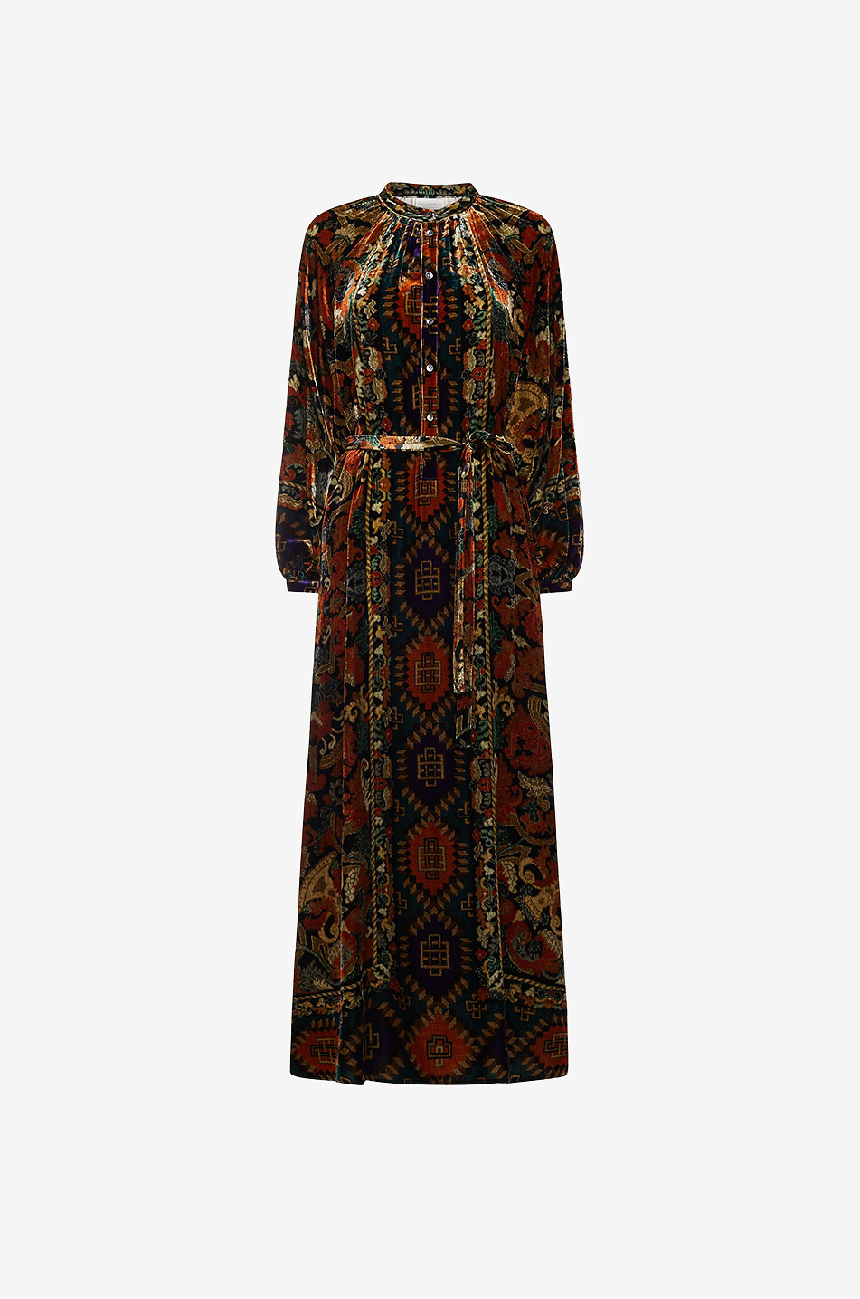 Robe chemise longue en velours Kanada Klim