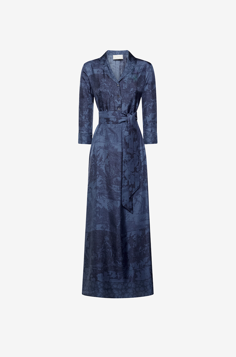 Aloegum Ardesia long silk shirt dress