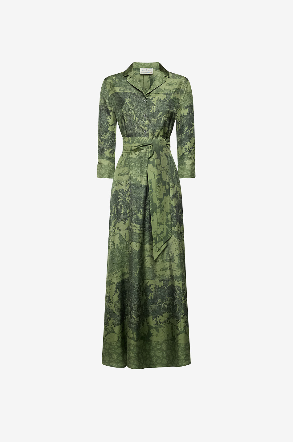 Aloegum Ardesia long silk shirt dress