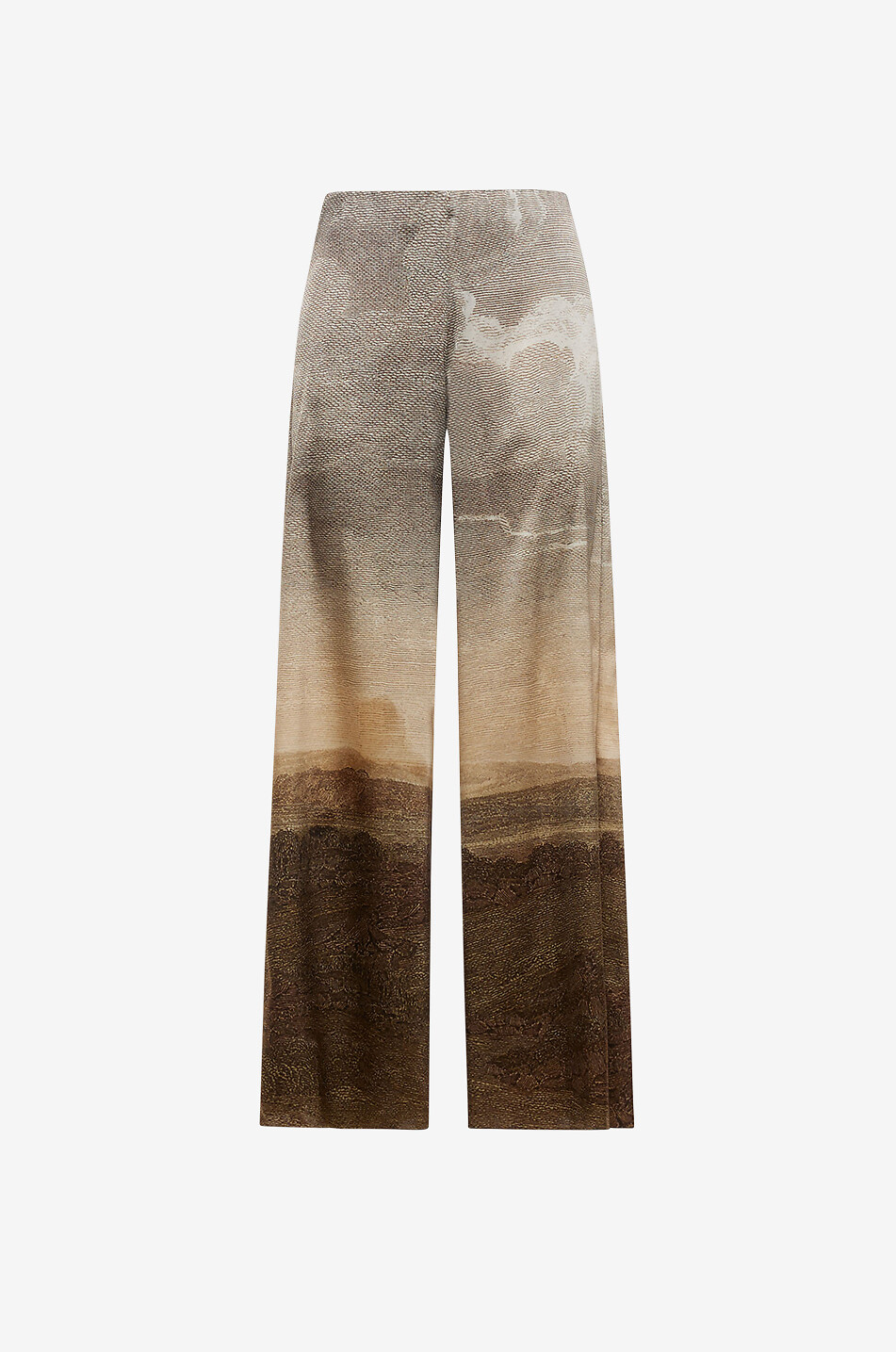 PIERRE LOUIS MASCIA Pantalon palazzo en soie Adastrgum Sahara Femme MARRON 1