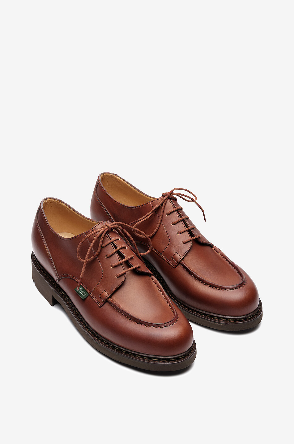 PARABOOT Derbies en cuir lisse Chambord Homme MARRON 2