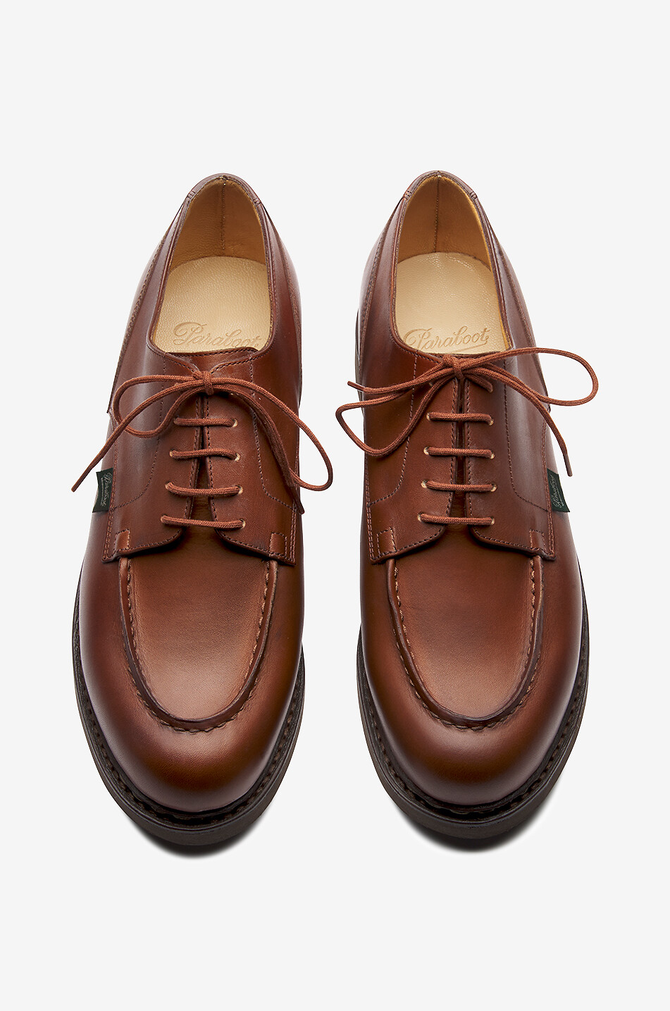 PARABOOT Derbies en cuir lisse Chambord Homme MARRON 3