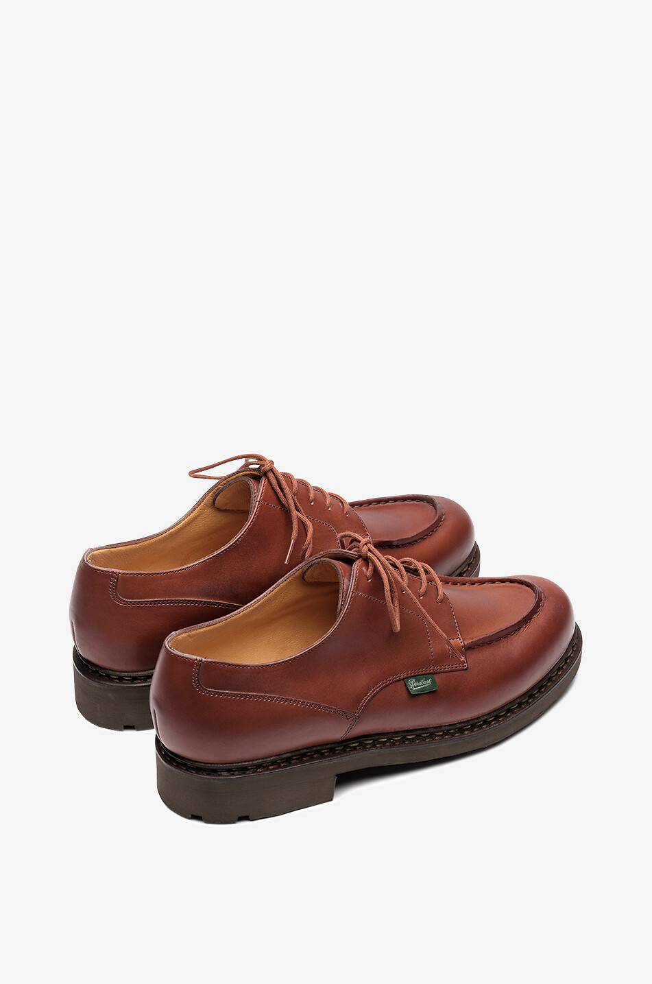 PARABOOT Derbies en cuir lisse Chambord Homme MARRON 4