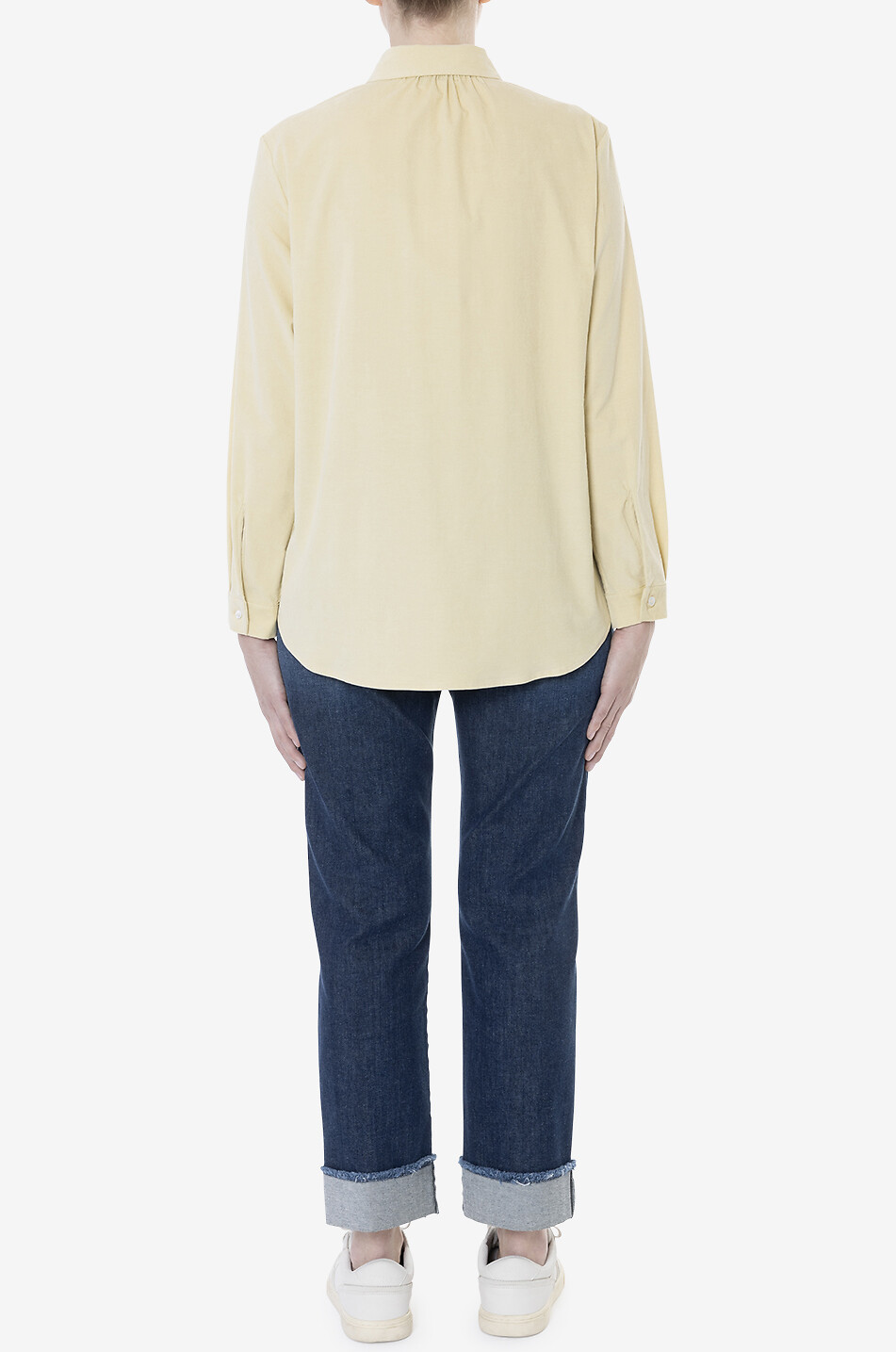 YC MILANO Weites Hemd aus Cordsamt Damen Hellbeige 4