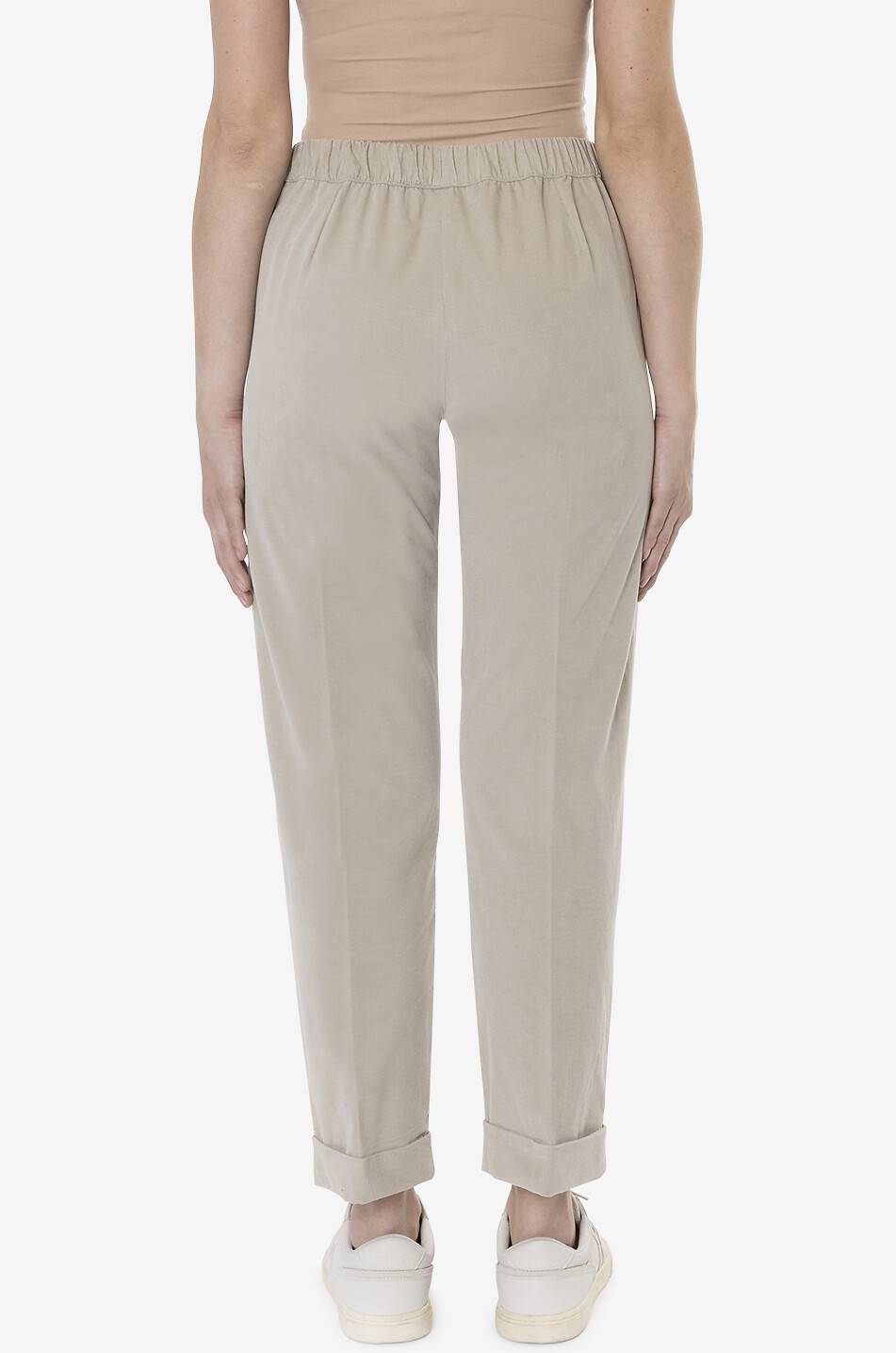 YC MILANO Cord-Karottenhose Damen Hellbeige 4