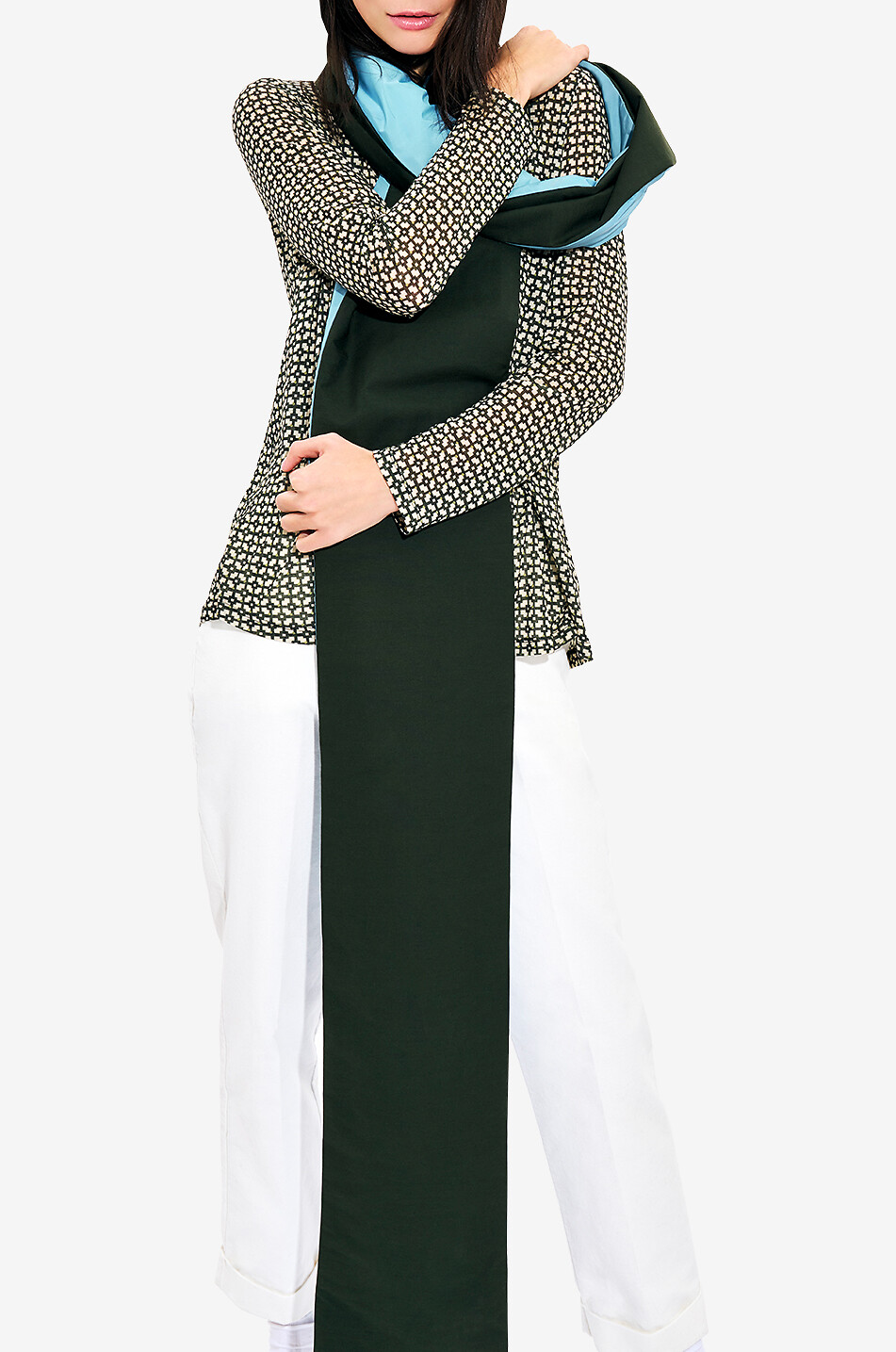 YC MILANO Langarm-Top aus Jersey mit Print Damen DUNKELBRAUN 3