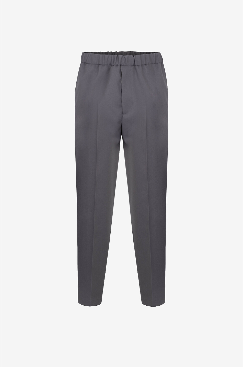 Relaxed twill pull-up trousers