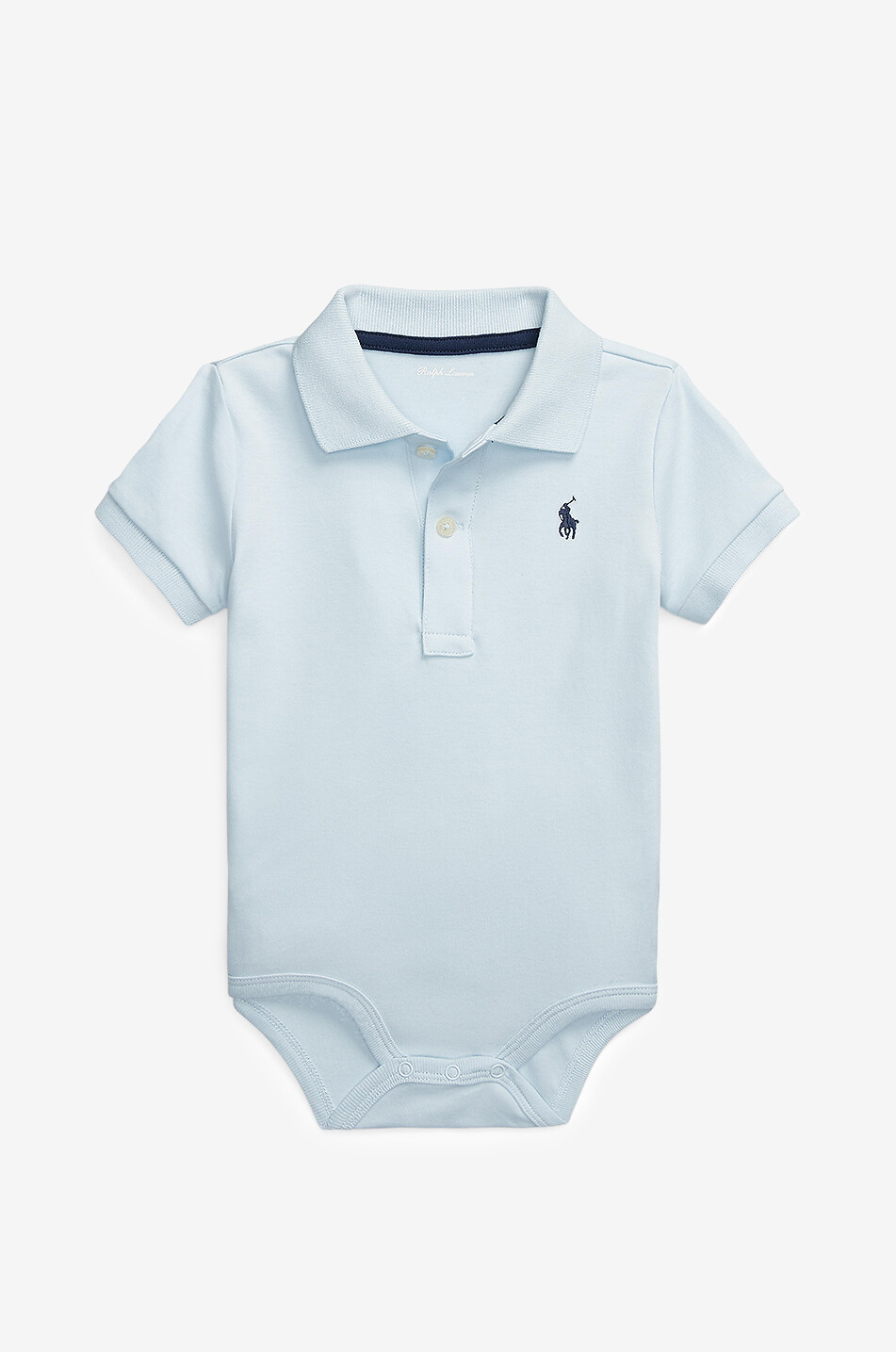 POLO RALPH LAUREN Pony interlock short-sleeved baby bodysuit Baby LIGHT BLUE 1