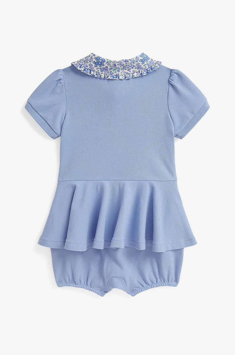 POLO RALPH LAUREN Barboteuse bébé en coton piqué à basque Pony Bébé BLEU 2