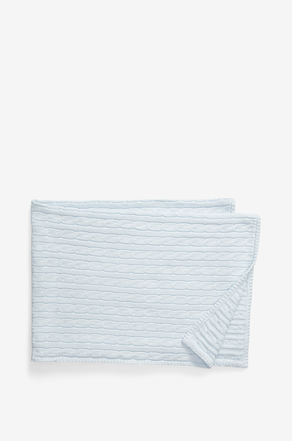 POLO RALPH LAUREN Couverture bébé en maille torsadée Bébé BLEU CLAIR 1