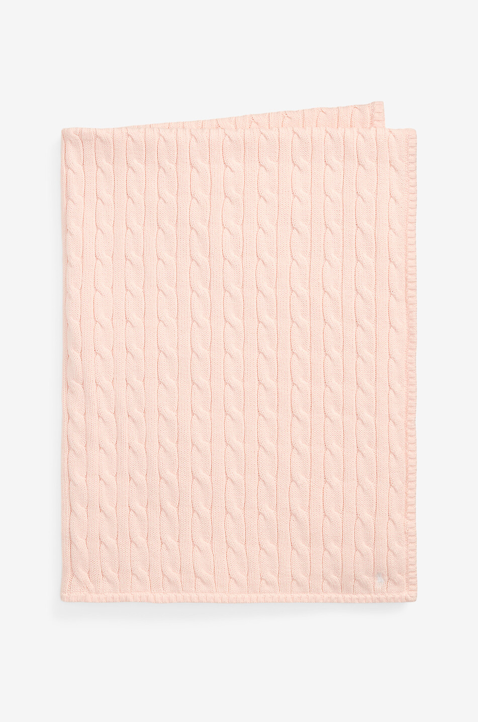 Couverture bébé en maille torsadée