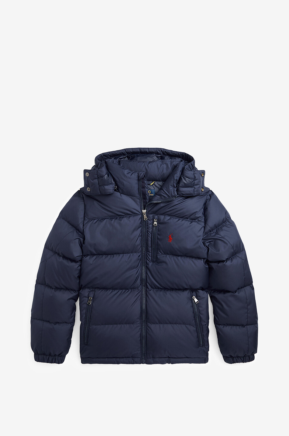 Hooded boys' ripstop down jacket
