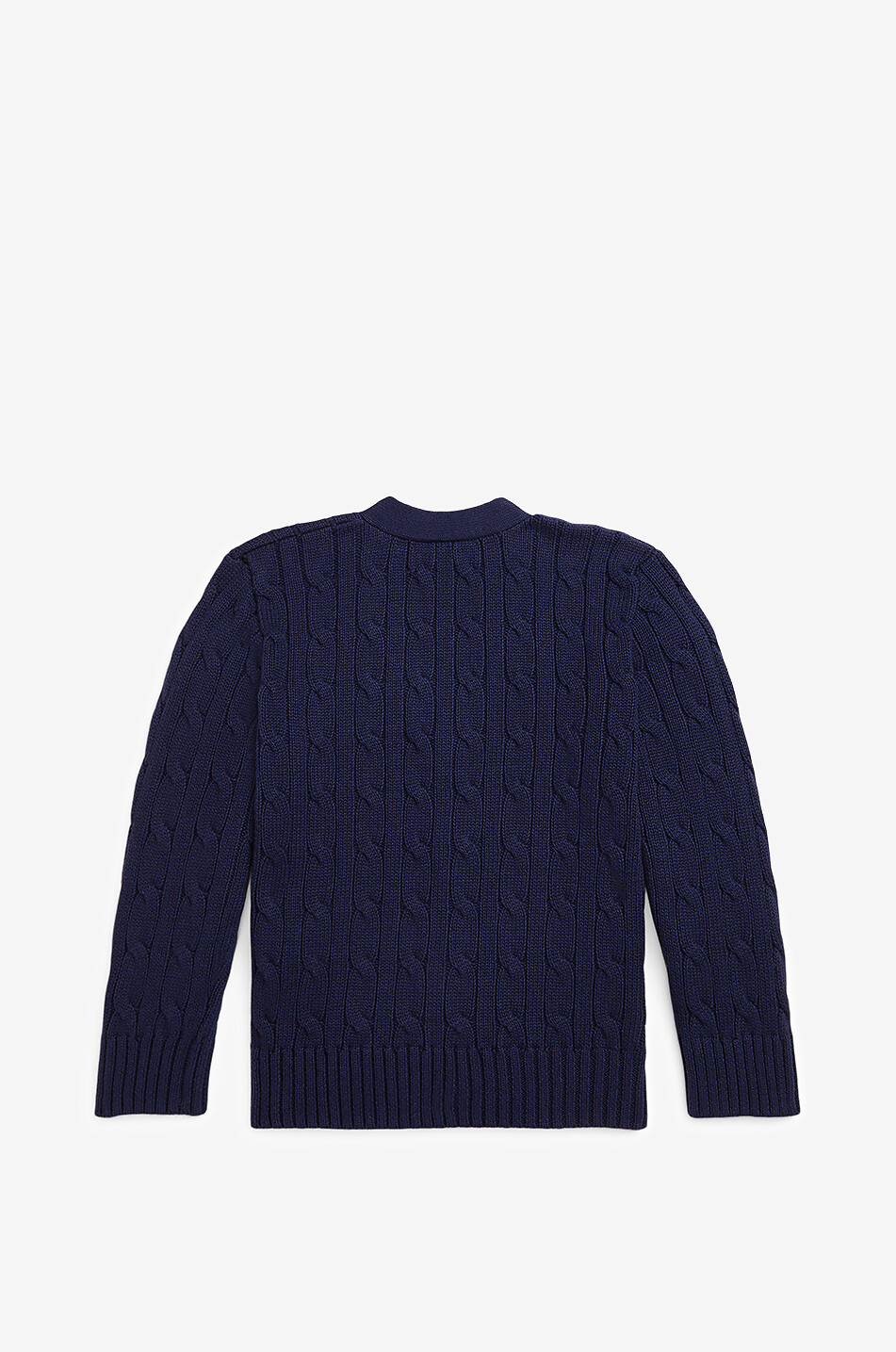 POLO RALPH LAUREN Pony boys' cable-knit cotton V-neck cardigan Boy DARK BLUE 2