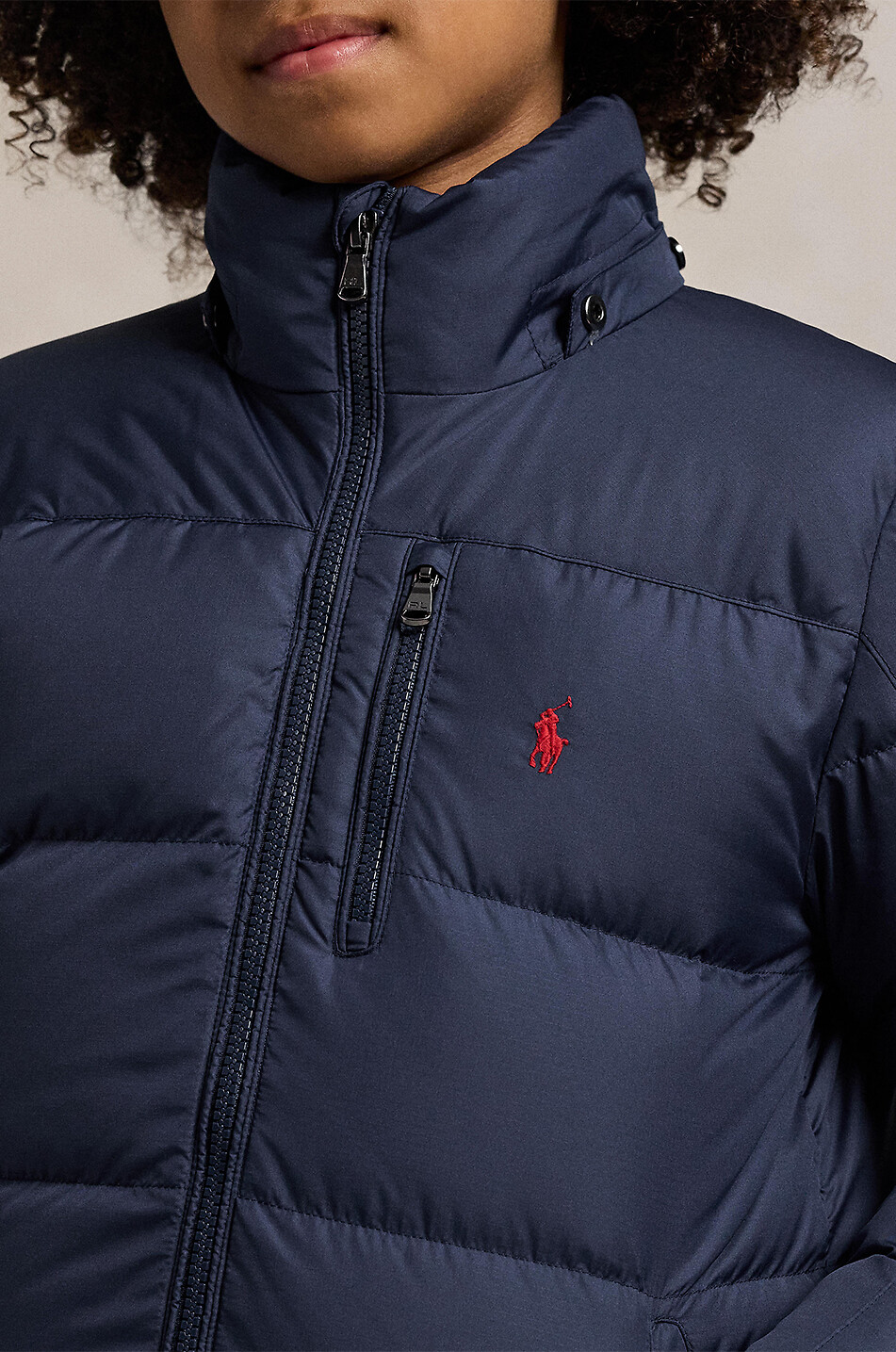 POLO RALPH LAUREN Hooded boys' ripstop down jacket Boy DARK BLUE 4