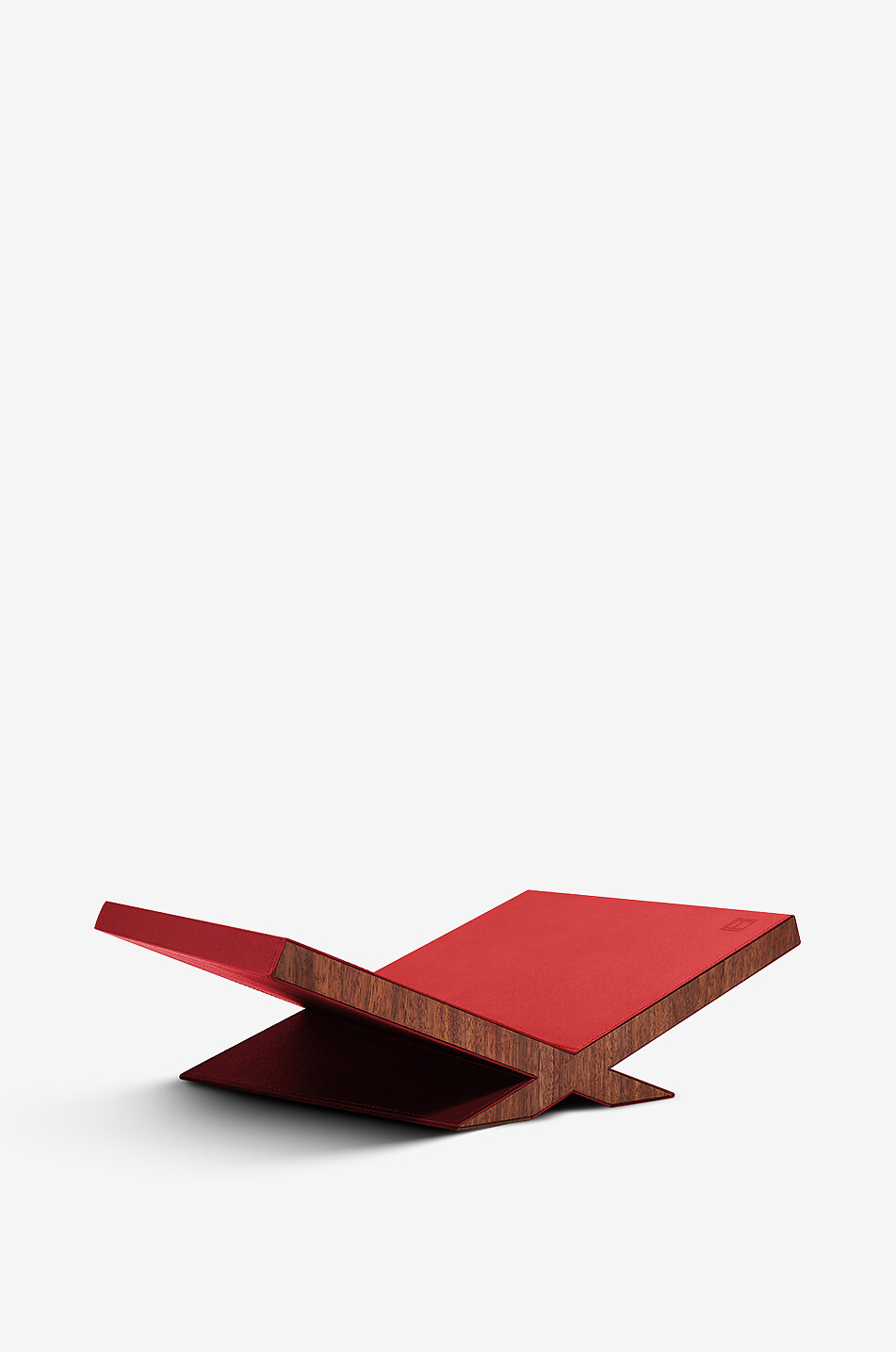 ASSOULINE Culture walnut wood bookstand - Classic Size Home RED 2